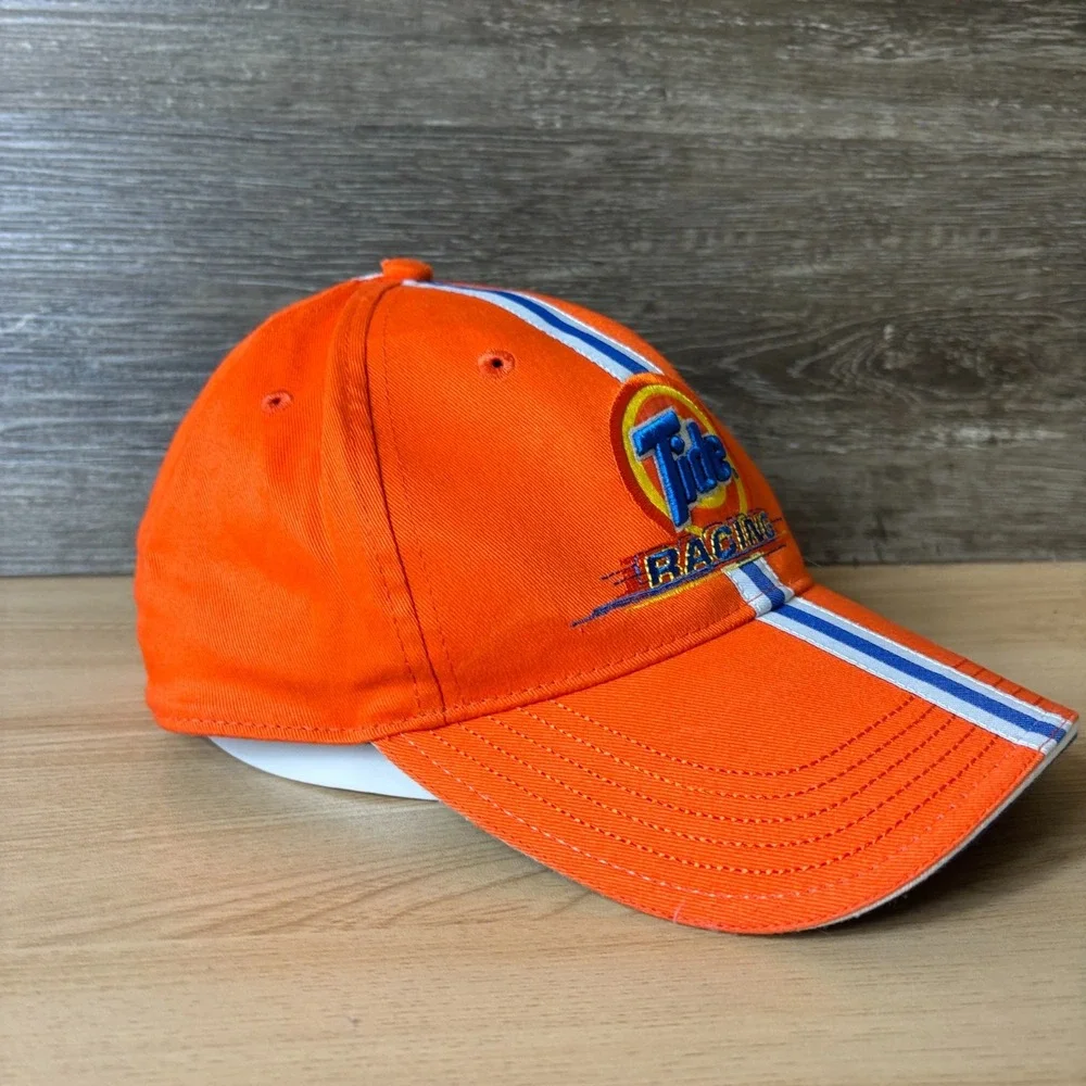 Tide Racing Hat Cap Strap Back Orange Nascar One Size Adjustable
